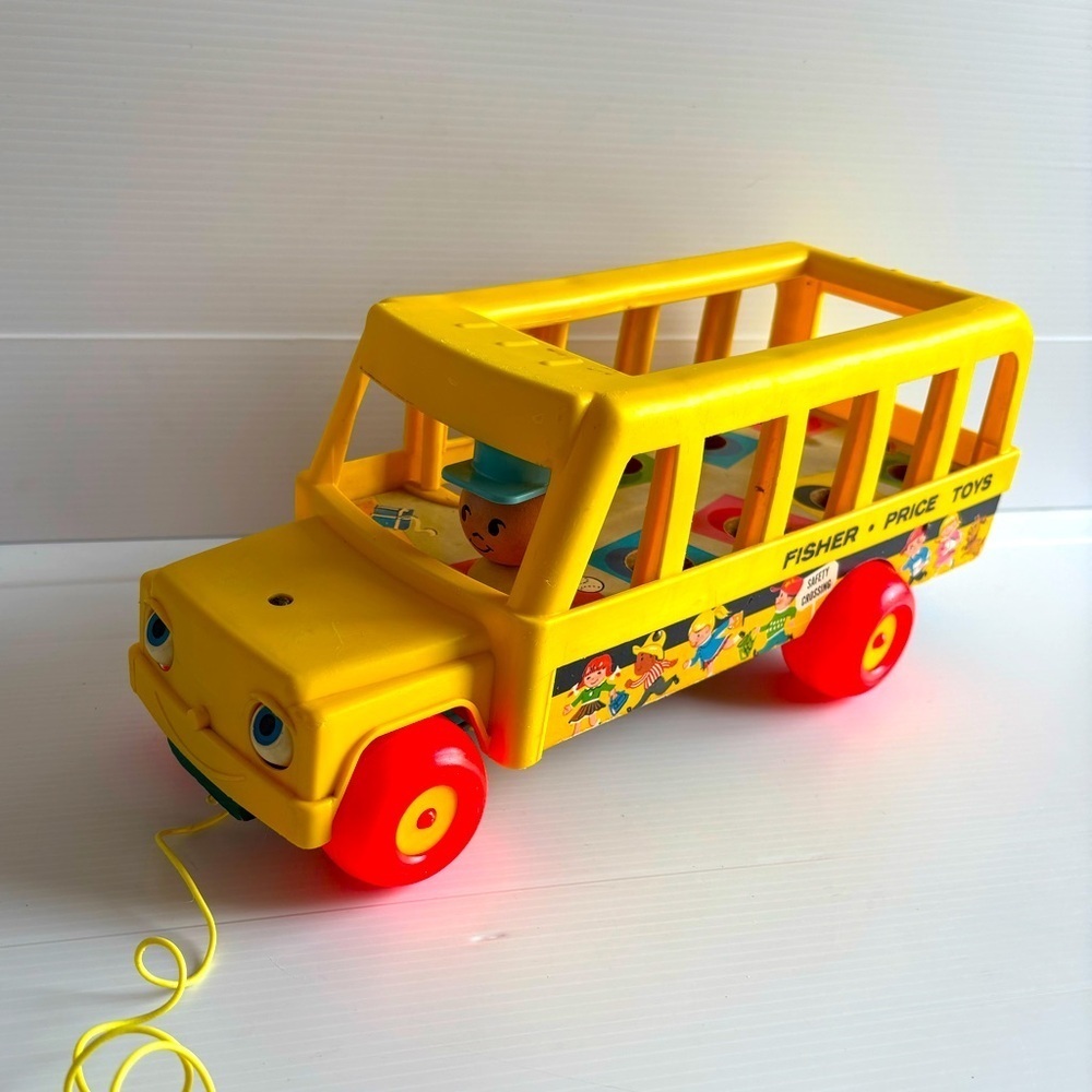 Fisher Price Little People School Bus 1965 Vintage